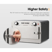 SAN HIMA 12V 120W Travel Oven Portable Stainless Steel 180 C Max temperature 4WD