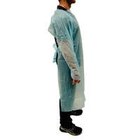 Thumb loop apron - light blue