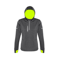 Ladies Pace Hoodie Grey/Fluoro Pink XSmall