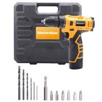 Masterspec 12v cordless drill driver screwdriver accessories w/battery chargerOne Battery