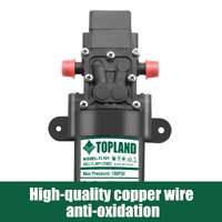 Topland 12v portable diaphragm water pump with safety accessories pressure self priming