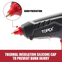 Topex heavy duty 100w hot melt glue gun electric heating craft & 10 glue sticks