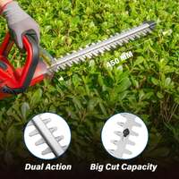 Topex 20v cordless hedge trimmer for shrub, cutting, trimming, pruning