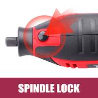 Topex heavy duty 200w rotary tool set grinder sander polisher flex shaft multiple accessories