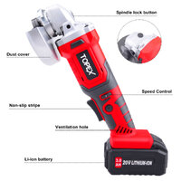 TOPEX 20V 125mm Cordless Angle Grinder 3.0Ah w/ 2 Batteries
