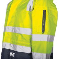 TRU Workwear Quilted Rain Jacket with Reflective Tape