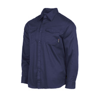 Unit Mens Shirt Task Workwear LS 2XL Black