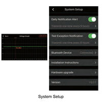 ATEM POWER 12V Vehicle Battery Monitor via bluetooth 4.0 Voltage Meter Tester w/ auto Alarm