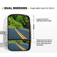 SAN HIMA Pair Towing Mirrors for Mazda BT-50 2012 to Mid-Year 2020 W/ Indicators