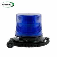Large LED Beacon Magenta Magnetic Base 12-24V