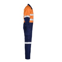 KingGee Mens Workcool2 Reflective Spliced Overall Colour Orange/Navy Size 82R