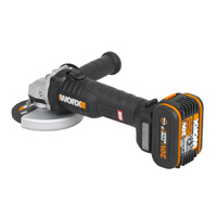 WORX 20V Cordless 125mm Brushless Angle Grinder Kit incl. POWERSHARE Battery / Charger - WX812.B