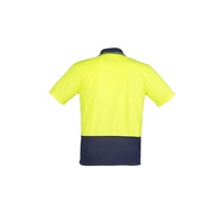 Syzmik Unisex Hi Vis Basic Spliced Polo Short Sleeve Orange/Navy XXS