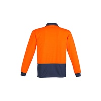 Syzmik Unisex Hi Vis Basic Spliced Polo Long Sleeve Yellow/Navy XXS