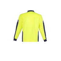 Syzmik Mens Hi Vis Squad L/S Polo Orange/Navy XS