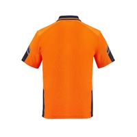 Syzmik Mens Reinforced Hi Vis Squad S/S Polo Yellow/Navy XXS