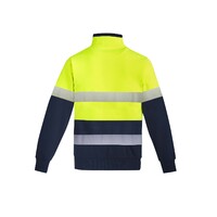 Syzmik Mens Orange Flame HRC 2 Hoop Taped 1/4 Zip Brushed Fleece Orange/Navy XXS