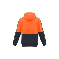 Syzmik Unisex Hi Vis Full Zip Hoodie Orange/Charcoal XXS