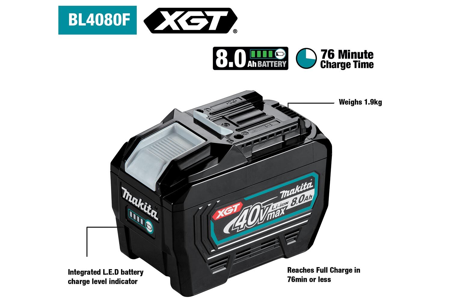 Makita 40V max XGT® 8.0Ah Battery