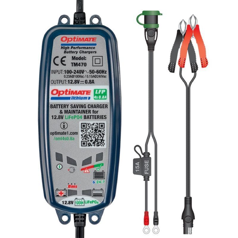 OptiMate Lithium 4s 0.8A 8-step 12.8V 0.8A Sealed Battery Saving Charger & Maintainer