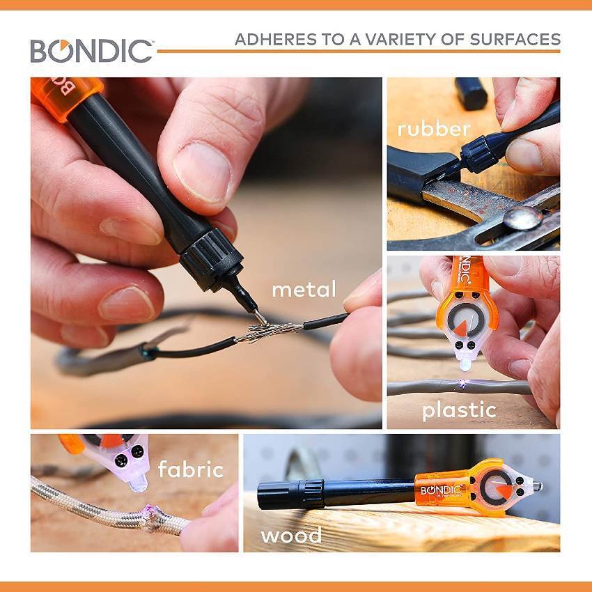 Bondic SK001 Laser Bonding Tech Welder Kit Liquid Plastic Complete Starter  4-Gram, 4g