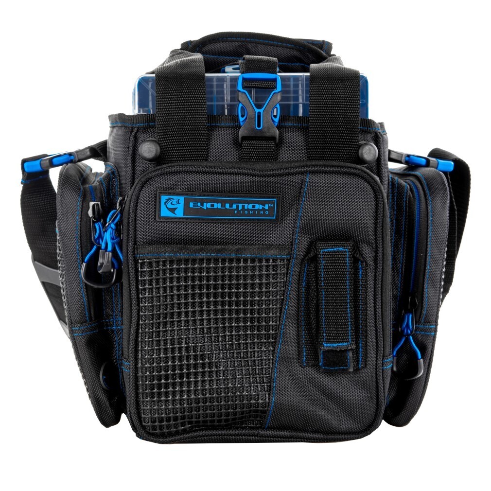 Evolution Drift Series Blue Vertical Fishing Tackle Bag With Five Tackle  Trays