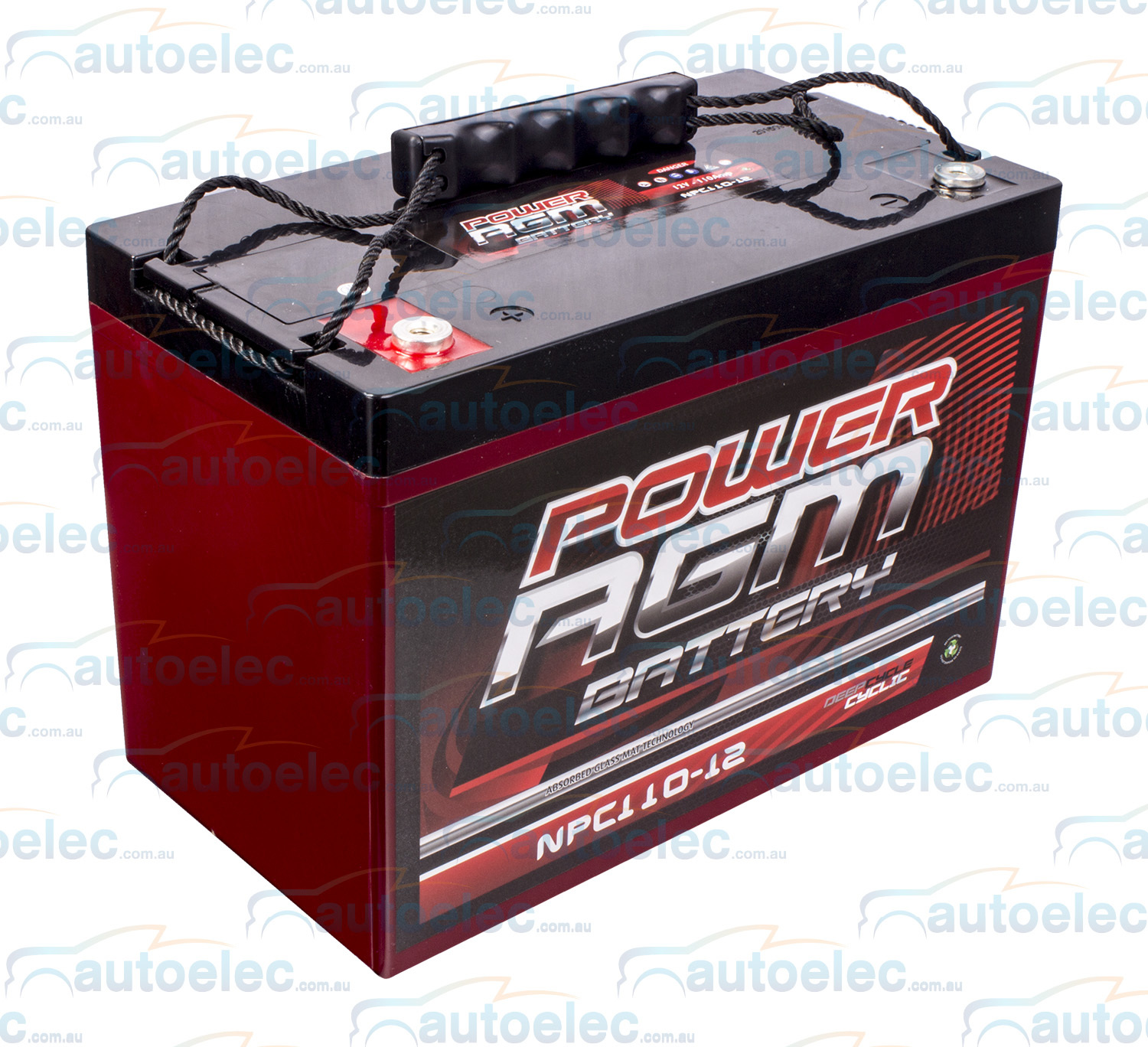 Power AGM 110Ah Amp Hour Battery Agm Sla 12 Volt 12V Deep Cycle Dual Fridge Solar 100Ah