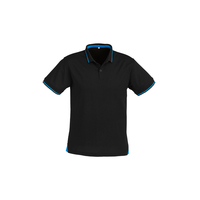 Mens Jet Polo Black/Bright Green Small