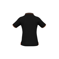 Ladies Jet Polo Black/Cyan 8