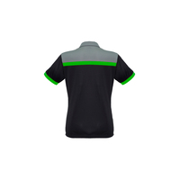 Ladies Charger Polo Black/Green/Grey 24