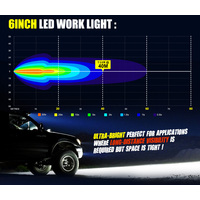 Pair 6inch LED Work Light Bar Flood Beam Lamp Reverse Offroad 4x4