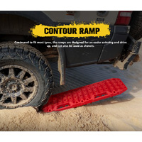 BUNKER INDUST Recovery Tracks 10T Sand Mud Snow Grass 4WD Accessory 1Pair Red