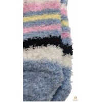 1 Pair Ladies Bed Socks Womens Girls Soft Fur Work Fluffy Slipper Non Slip Pack - One Size