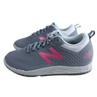 New Balance Womens 806 Wide Fit Slip Resistant Work Shoes - Grey/Berry - US 6