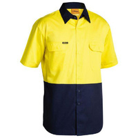 Hi Vis Cool Lightweight Drill Shirt Orange/Navy Size XS