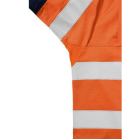 Taped Hi Vis Industrial Cool Vented Shirt Orange/Navy Size S