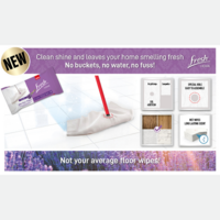 2x Floor Wipes Fresh Home Cleaning System Lavender Scent