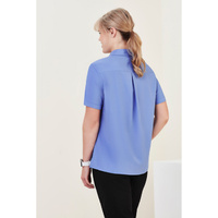 Womens Florence Short Sleeve Shirt Size 30 Colour Mid Blue