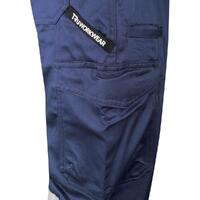 TRu Workwear Midweight Drill Trousers With Biomotion Reflective Tape CT1080T2-NAV-R077