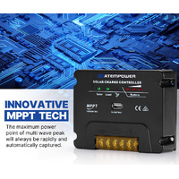 ATEM POWER 20A 12V/24V MPPT Solar Charge Controller