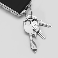 Key Ring Multi Purpose Tool Key Stainless Steel Twin Pack = 2 x 24 - 1