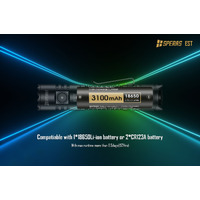 SPERAS EST Compact 120mm High Performance 1900 lumen Flashlight