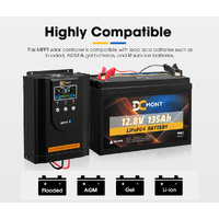 DC MONT 100A MPPT Solar Charge Controller 12/24/36/48V Battery Regulator Bluetooth LiFePO4 Battery Compatible