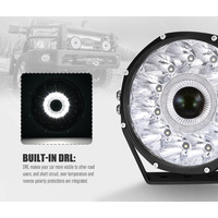 LIGHTFOX 7" Laser/LED Driving Lights Osram LED Black Round Offroad Truck SUV 4x4