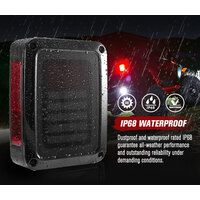 MOBI Pair LED Tail Lights for Jeep Wrangler JK 07-17