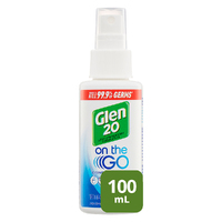 10PK Glen 20 On The Go 100ml Disinfectant Spray Crisp Linen