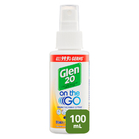 10PK Glen 20 On The Go 100ml Disinfectant Spray Citrus Notes