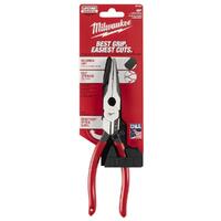 Milwaukee 203mm (8") Long Nose Pliers USA Made Dipped Grip MT505