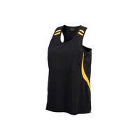 Mens Flash Singlet White/Black Small