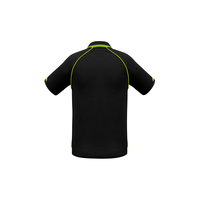 Mens Fusion Polo Grey/Fluro Orange Small